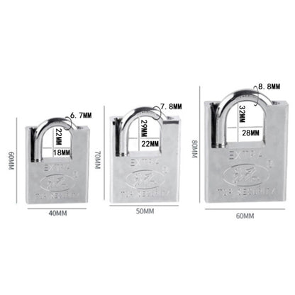 SIX-CYCLE Half-packed Blade Locks Anti-pick Locks, Size: 50mm(Independent Lock With 4 Keys) by bashfashion