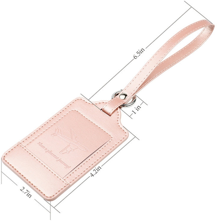 PU Leather Luggage Tag Multifunctional Suitcase Identification Tag(Red) by bashfashion