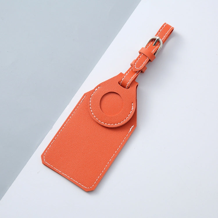 PU Anti-Lost Luggage Tag Tracker Cover for AirTag(Orange) by bashfashion