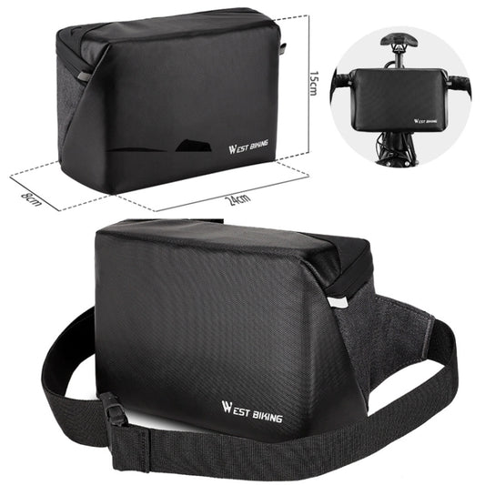 WEST BIKING YP0707298 Bicycle Handlebar Bag Multi-function Messenger Bag Scooter Head Bag(Black) by WEST BIKING