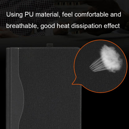 Leather All-inclusive Anti-drop Protective Case For Microsoft Surface Laptop Studio(Cotton Cloth Texture-Black) by bashfashion