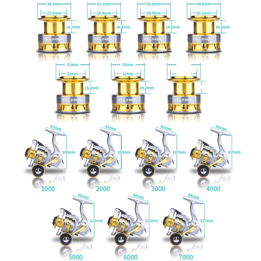 Metal Spinning Wheel Fishing Reel Casting Sea Rod Wheel, Style: YK SE1000 (Half Metal Ball Grip) by bashfashion