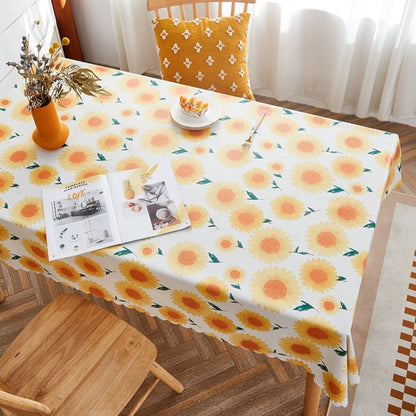 Rural Farm PVC Paper Waterproof Oil Wash Desktop Table Cloth, Size: 120x180cm(Sunflower) by bashfashion
