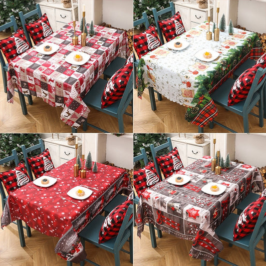 Christmas Printed Tablecloths Table Runners Christmas Tabletop Decorations 150 X 180cm(Type C) by bashfashion