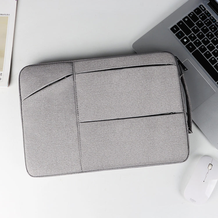 ST02 Large-capacity Waterproof Shock-absorbing Laptop Handbag, Size: 13.3 inches(Deep Sky Gray) by bashfashion