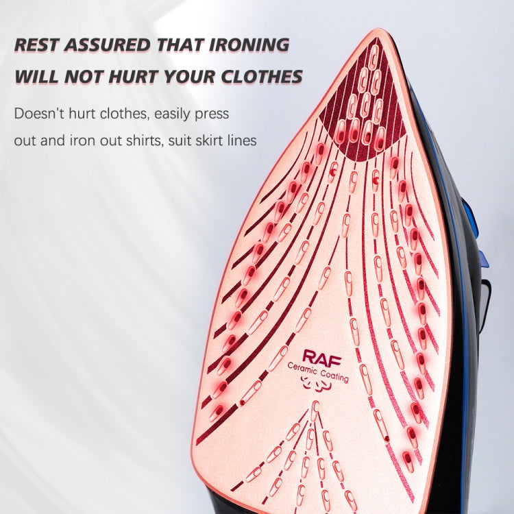 RAF R.1215 Three-Speed Thermostatic Ceramic Soleplate Electric Iron, EU Plug(Black Gold) by bashfashion