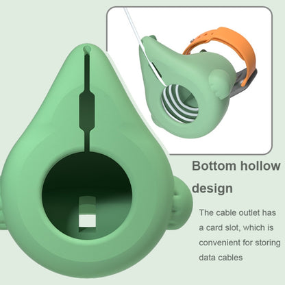 2 PCS H003 Cute Dinosaur Shaped Silicone Charging Stand without Watch For Apple Watch(Green) by bashfashion