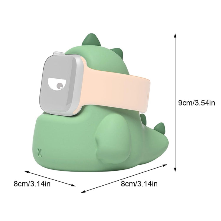 2 PCS H003 Cute Dinosaur Shaped Silicone Charging Stand without Watch For Apple Watch(Purple) by bashfashion