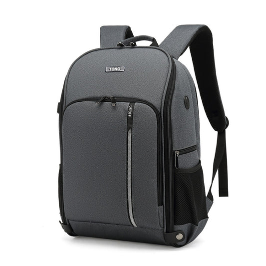 TONO LED Light SLR Digital Camera Backpack With USB Port(Grey) by TONO