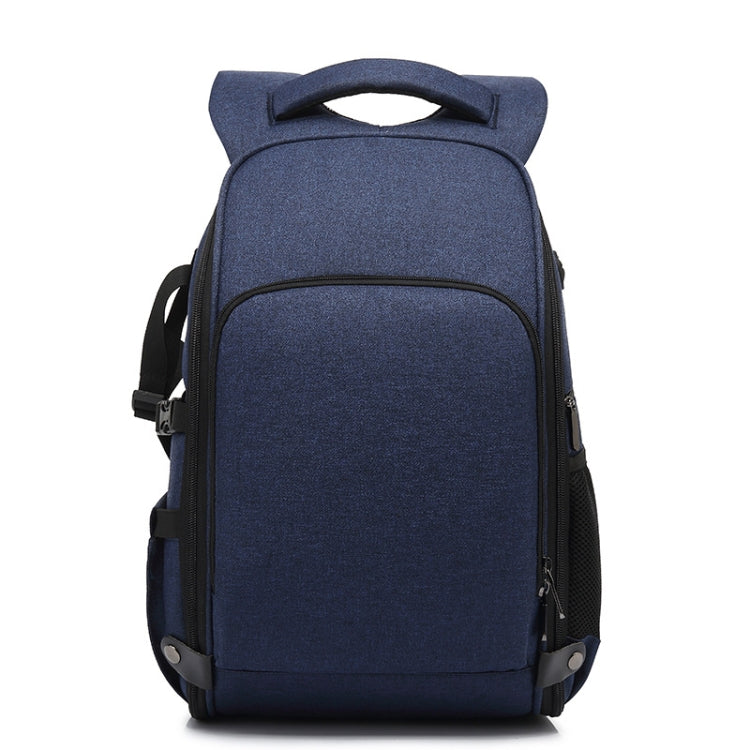 Cationic SLR Backpack Waterproof Photography Backpack with Headphone Cable Hole(Blue) by bashfashion