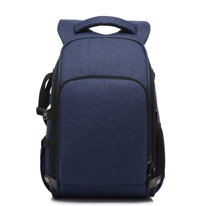 Cationic SLR Backpack Waterproof Photography Backpack with Headphone Cable Hole(Blue) by bashfashion