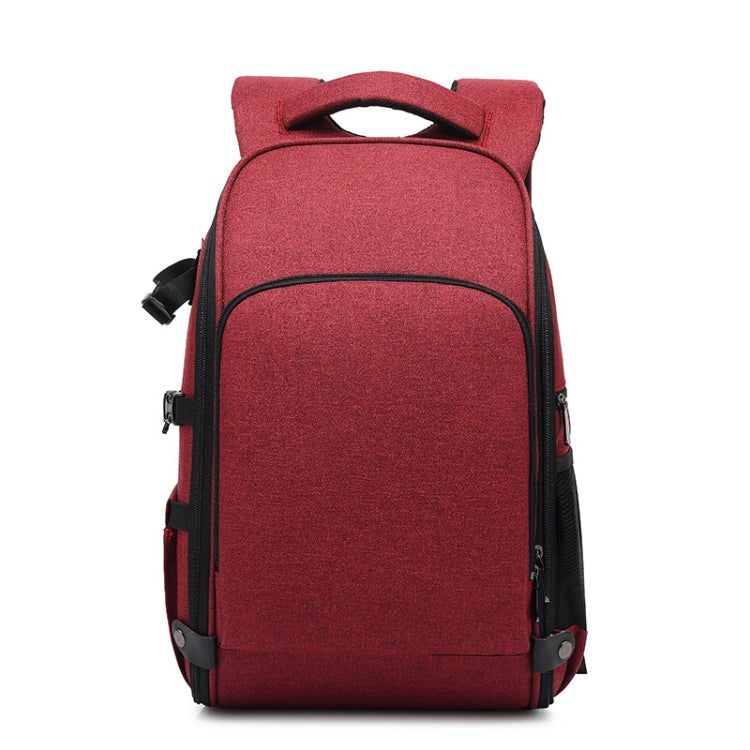 Cationic SLR Backpack Waterproof Photography Backpack with Headphone Cable Hole(Red) by bashfashion