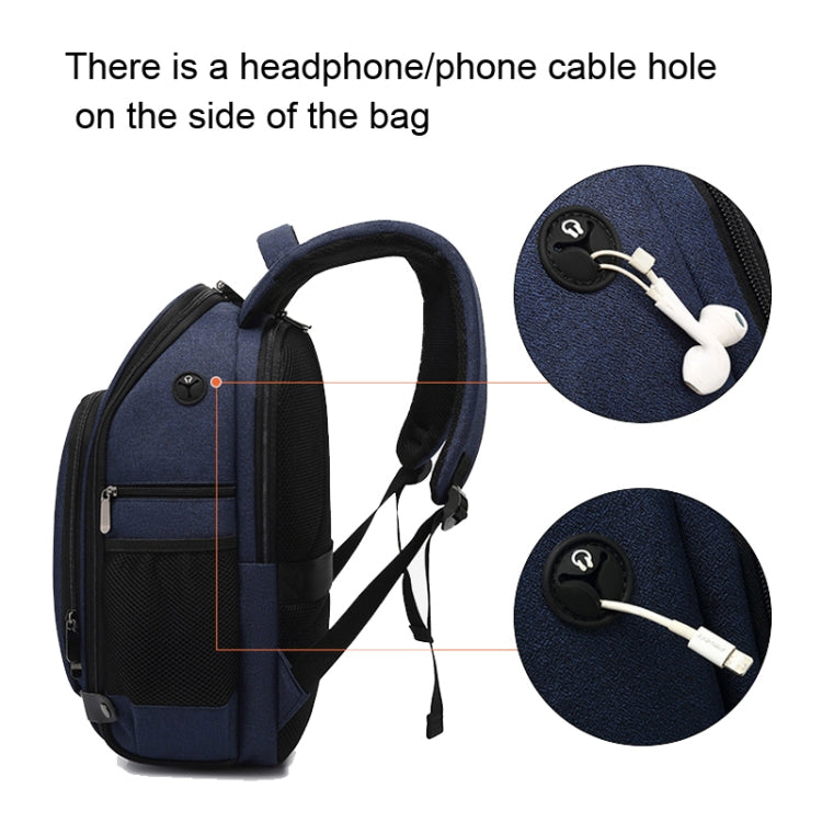 Cationic SLR Backpack Waterproof Photography Backpack with Headphone Cable Hole(Black) by bashfashion