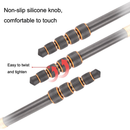 QingZhuangShiDai Q666C Portable Travel Photography Ball Head SLR Camera Carbon Fiber Tripod(Black) by QingZhuangShiDai