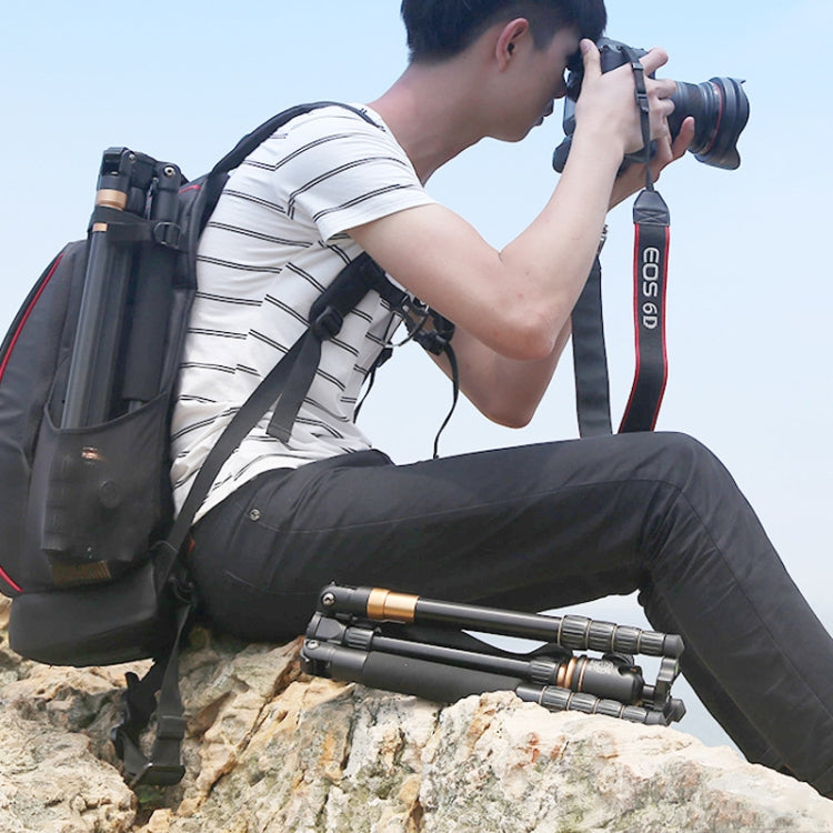 QingZhuangShiDai Q666 Portable Travel SLR Camera Aluminum Magnesium Alloy Tripod(Black) by QingZhuangShiDai