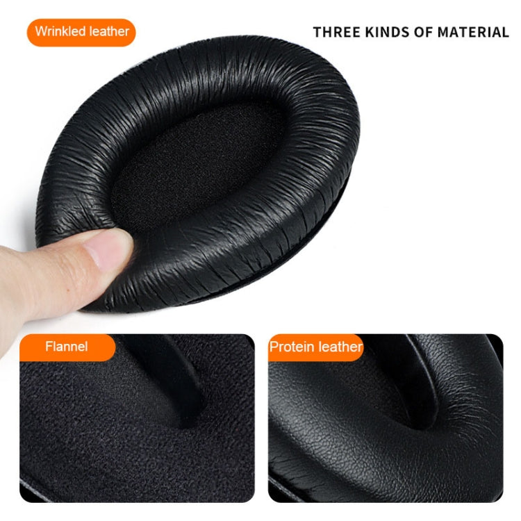 2 PCS Breathable Foam Headphone Sleeves Earmuffs For Sennheiser HD200 Pro, Spec: Wrinkled by bashfashion