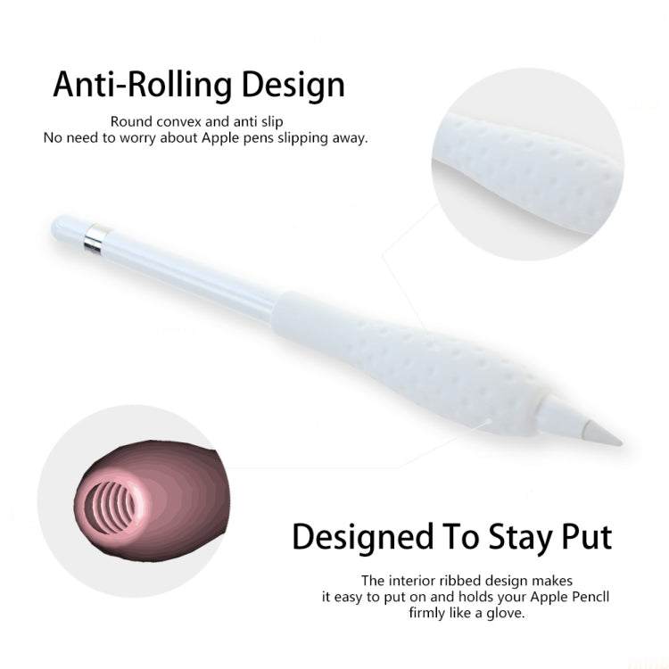 Tablet Stylus Pencil Silicone Case For Apple Pencil 1/2 Gen(White) by bashfashion