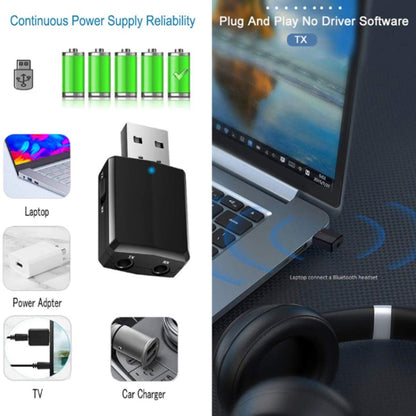 ZF-169 PLUS 3 In 1 Car USB Bluetooth 5.0 Audio Adapter by bashfashion