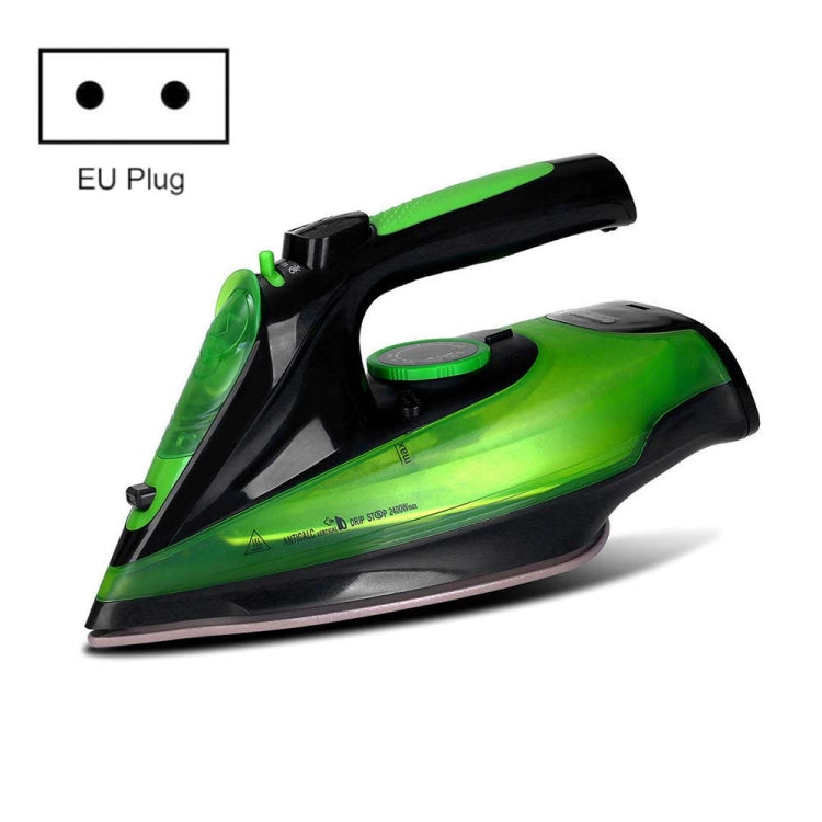 2400W Household Wireless Iron Handheld Steam Iron Garment Steamer,EU Plug(Green) by bashfashion