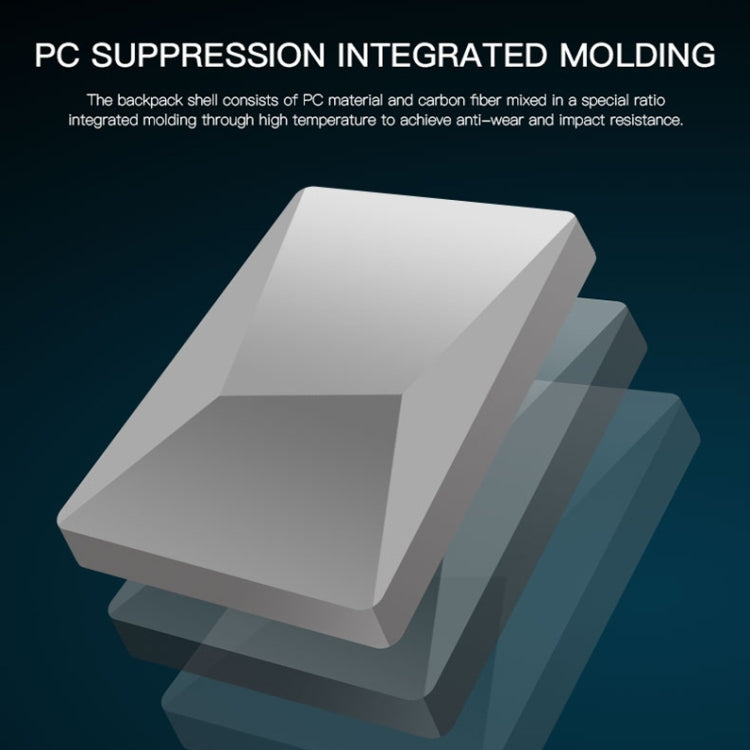 Bopai 61-93318A Hard Shell Waterproof Expandable Backpack with USB Charging Hole, Spec: Regular (Black) by Bopai