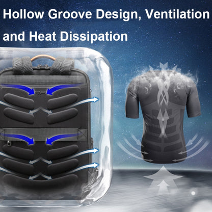 Bopai 61-121518 Multi-compartment Waterproof Expandable Backpack with USB Charging Hole(Dark Gray) by Bopai