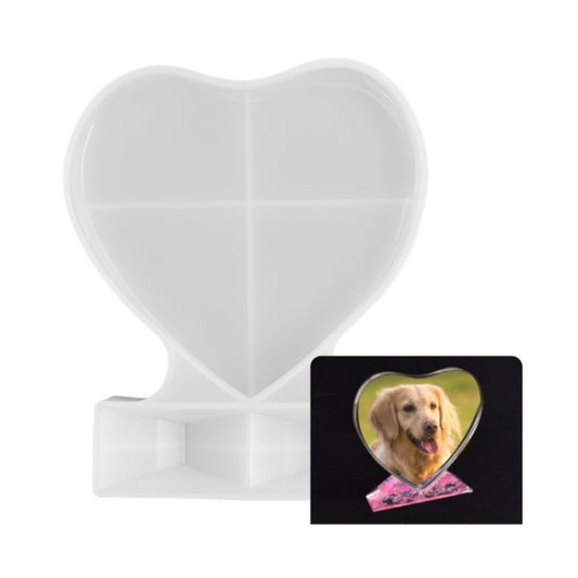 Heart-shaped Square Photo Frame Display DIY Silicone Mould, Spec: S (Heart-shaped) by bashfashion