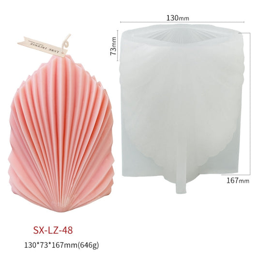 Scallop DIY Scented Candle Silicone Mold, Specification: LZ-48 by bashfashion