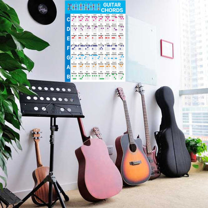 G625 Paper Chord Score Guitar Chord Fingering Exercise Chart(Large) by bashfashion