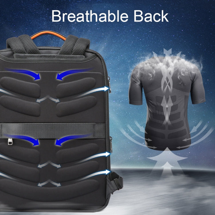 Bopai 61-120621A Outdoor Waterproof Laptop Backpack with USB Charging Port, Spec: Regular Version by Bopai