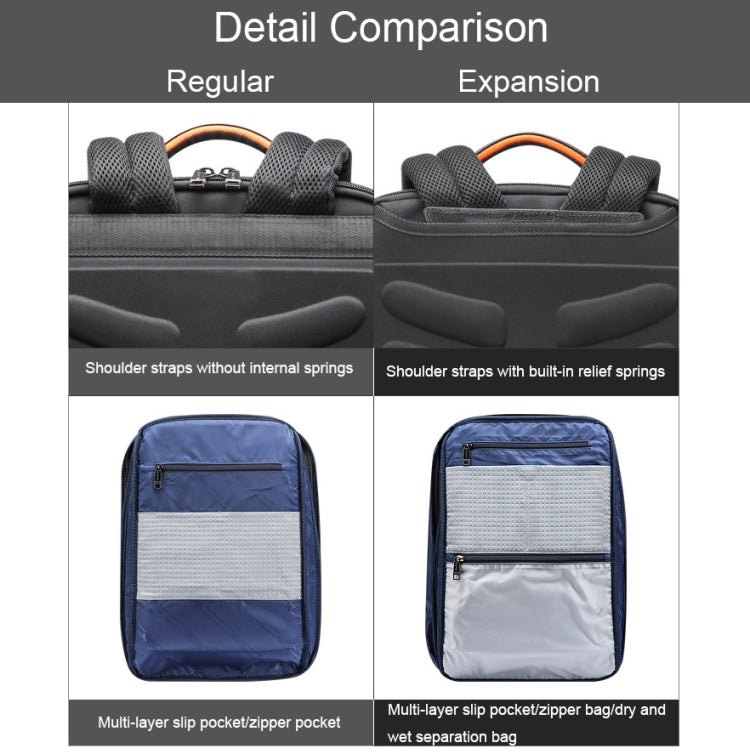 Bopai 61-120621A Outdoor Waterproof Laptop Backpack with USB Charging Port, Spec: Regular Version by Bopai