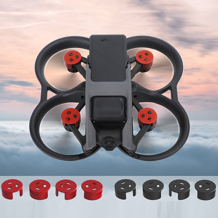 4 PCS / Set Sunnylife AT-MD475 Dust-proof Waterproof Aluminum Alloy Motor Cover For DJI Avata(Black) by bashfashion