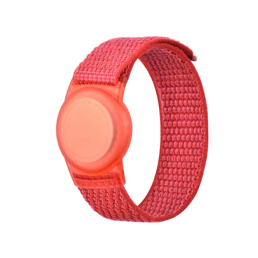 170mm For AirTag Tracker Child Adult Nylon Strap Wristband Protective Case (Red) by bashfashion