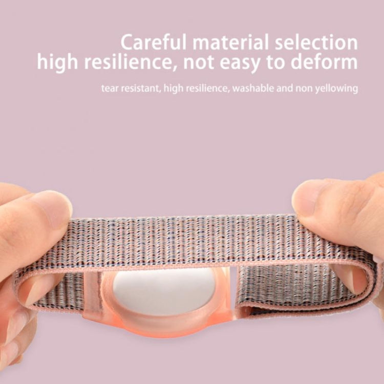 170mm For AirTag Tracker Child Adult Nylon Strap Wristband Protective Case (Black) by bashfashion