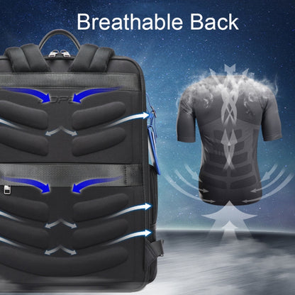 Bopai 61-121981 Multifunctional Anti-theft Laptop Business Backpack with USB Charging Hole(Navy Blue) by Bopai