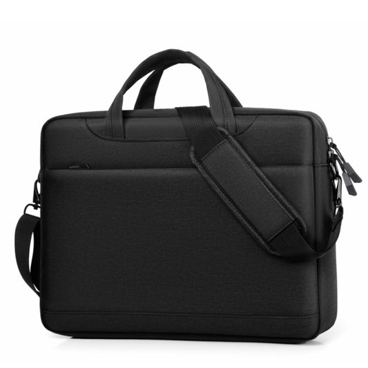Airbag Thickened Laptop Portable Messenger Bag, Size: 14.1 inches(Black) by bashfashion