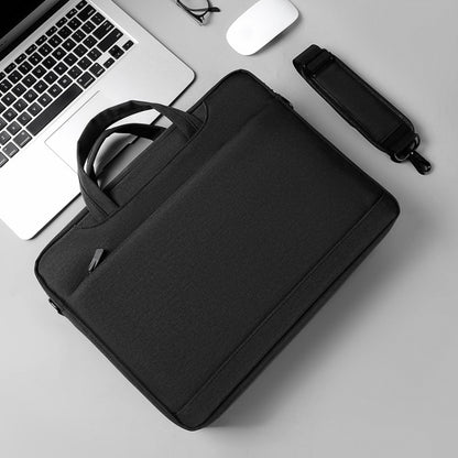 Airbag Thickened Laptop Portable Messenger Bag, Size: 15.6-16.1 inches(Black) by bashfashion