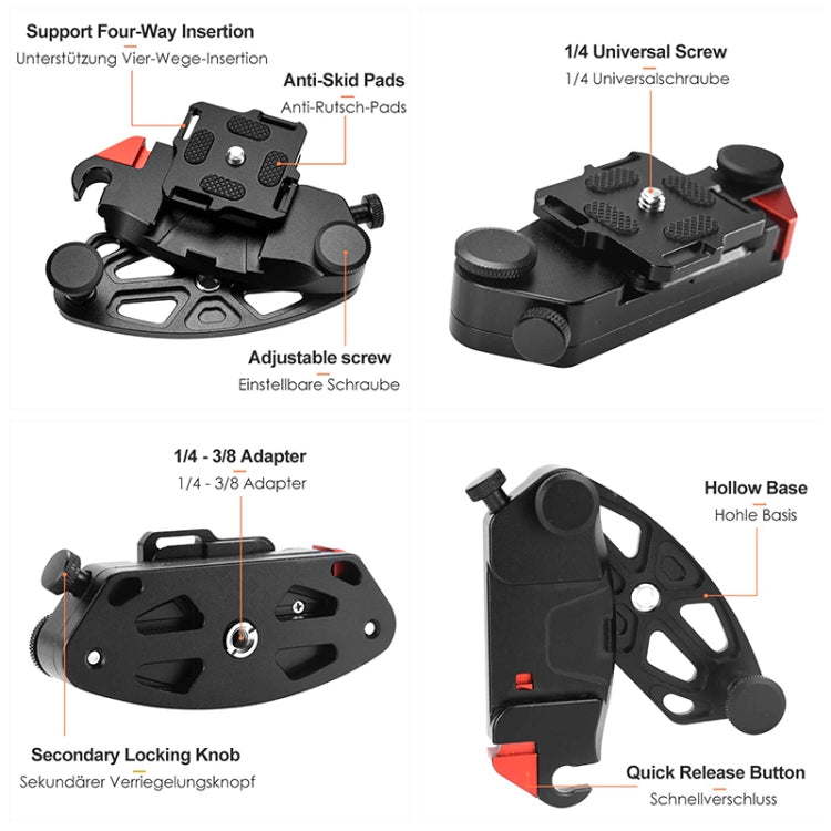 JMSUZ JMSUZ12412 For GoPro Quick Hanging Outdoor SLR Camera Waist Buckle(Black) by JMSUZ