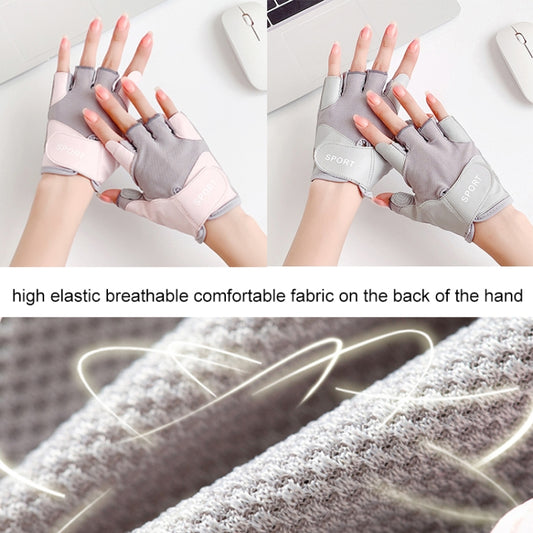 HF008 Outdoor Riding Non-slip Rock Climbing Sports Iron Jump Rope Gloves, Size: L(Monet Pink) by bashfashion