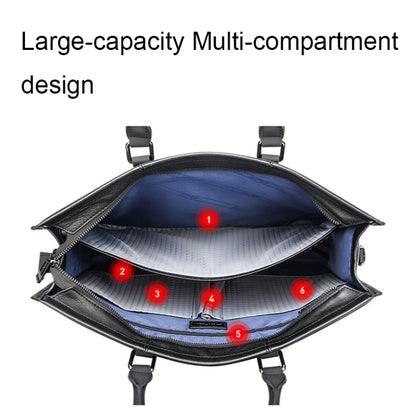 Bopai 11-98711 Multifunctional Business Waterproof Wearable Laptop Handbag(Black) by bashfashion