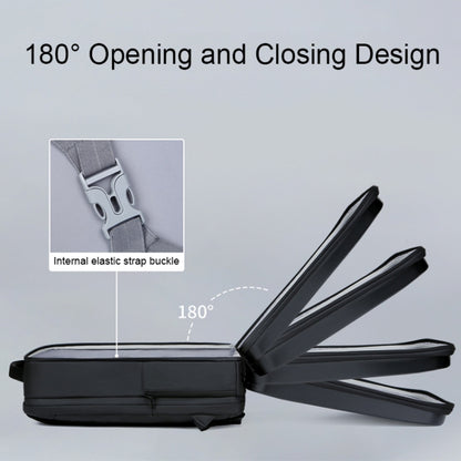 160 Large Capacity ABS Waterproof Laptop Backpack with USB Charging Port(Black) by bashfashion