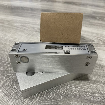 Top And Bottom Frameless Glass Door Aluminum Alloy Electric Mortise Lock(Right) by bashfashion