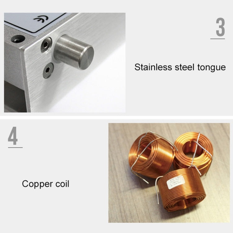 Top And Bottom Frameless Glass Door Aluminum Alloy Electric Mortise Lock(Right) by bashfashion
