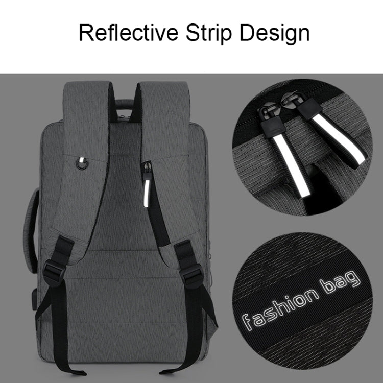 140 Large-capacity Business Commuter Laptop Backpack with USB Charging Interface(Black) by bashfashion