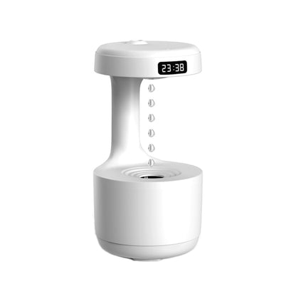 W1 LED Smart Display Anti-Gravity Water Drop Humidifier(White) by bashfashion