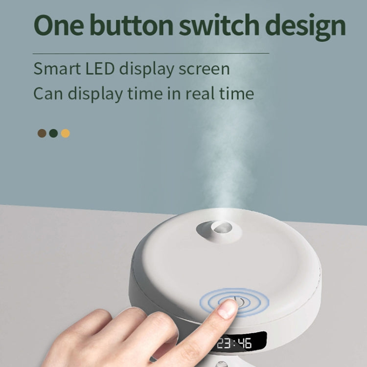 W1 LED Smart Display Anti-Gravity Water Drop Humidifier(White) by bashfashion