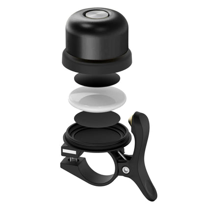 For AirTag Bicycle Hidden Locator Anti-theft Ring Bell Generation 2 Black by bashfashion
