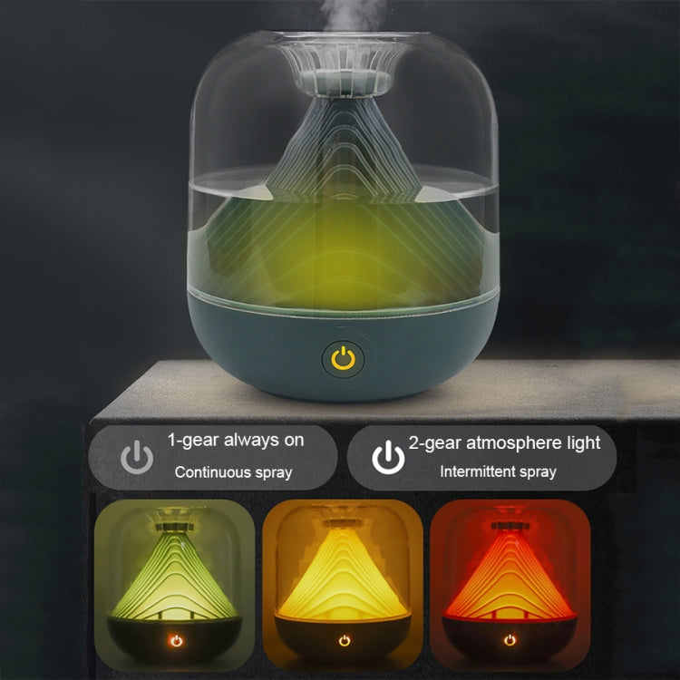 FX-039 USB Charging Ambient Light Humidifier Mountain Mini Wireless Humidifier(Green) by bashfashion