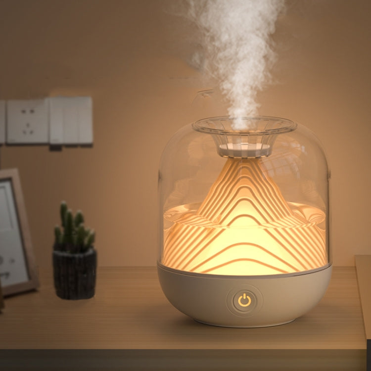FX-039 USB Charging Ambient Light Humidifier Mountain Mini Wireless Humidifier(White) by bashfashion