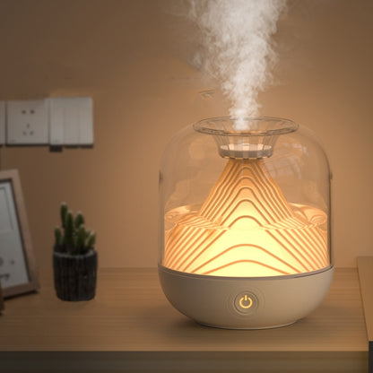 FX-039 USB Charging Ambient Light Humidifier Mountain Mini Wireless Humidifier(Wine Red) by bashfashion