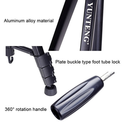 YUNTENG VCT-668RM Portable SLR Camera Tripod Mobile Phone Live Broadcast Support(Black) by YUNTENG